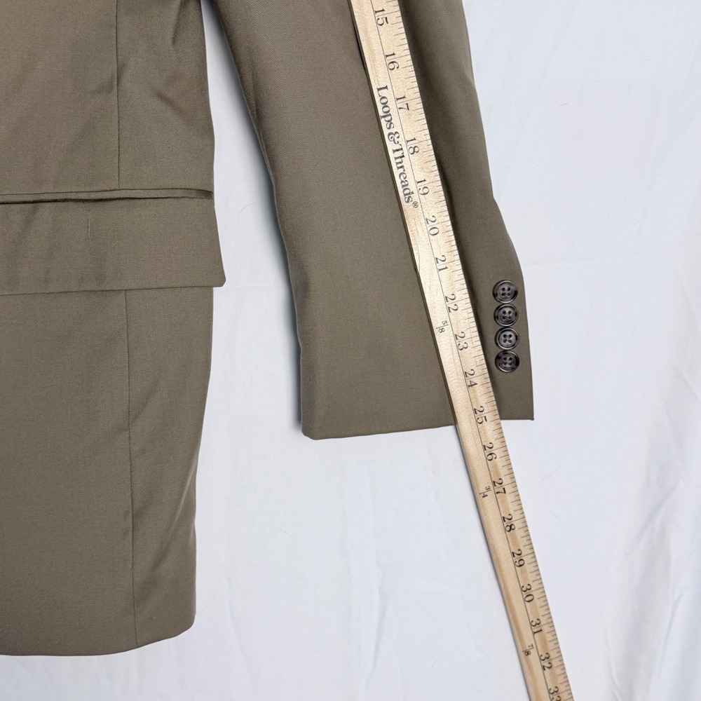 Jos A Bank Mens Blazer Sport Coat 44R Brown Wool Executive Professional - Picture 12 of 12
